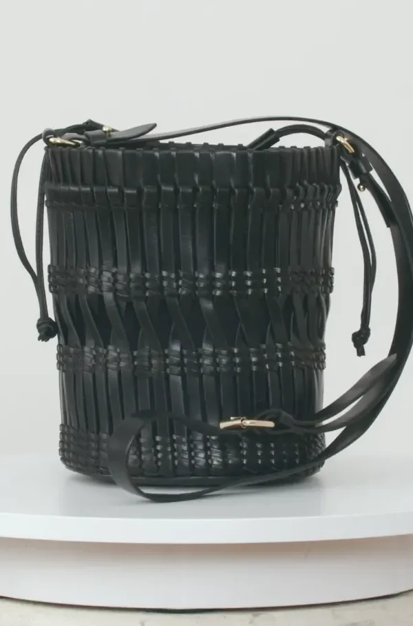 Antik Batik Antik Batik leren tas zwart MASSALA1BUC-BLACK