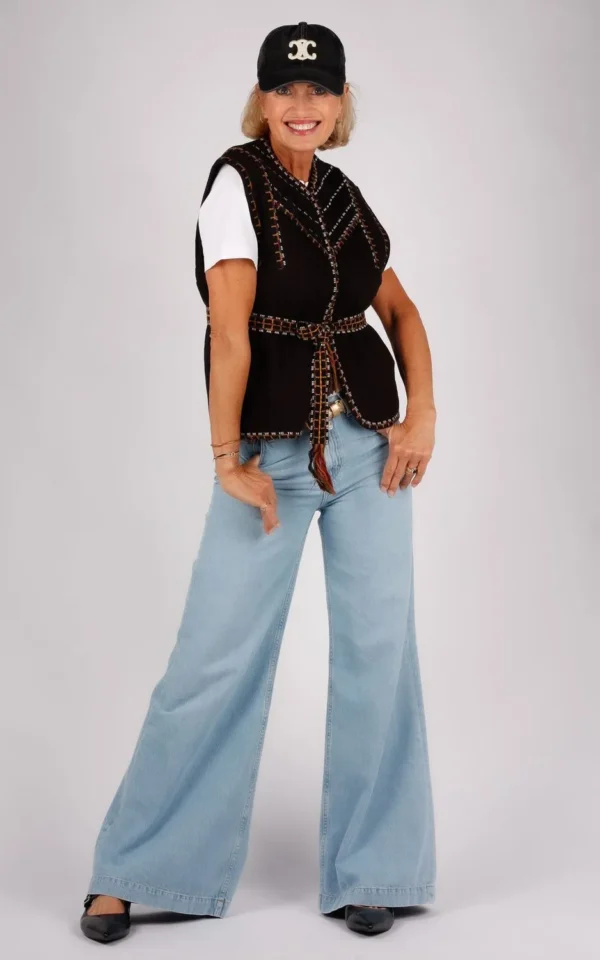 ba&sh Bash gilet zwart