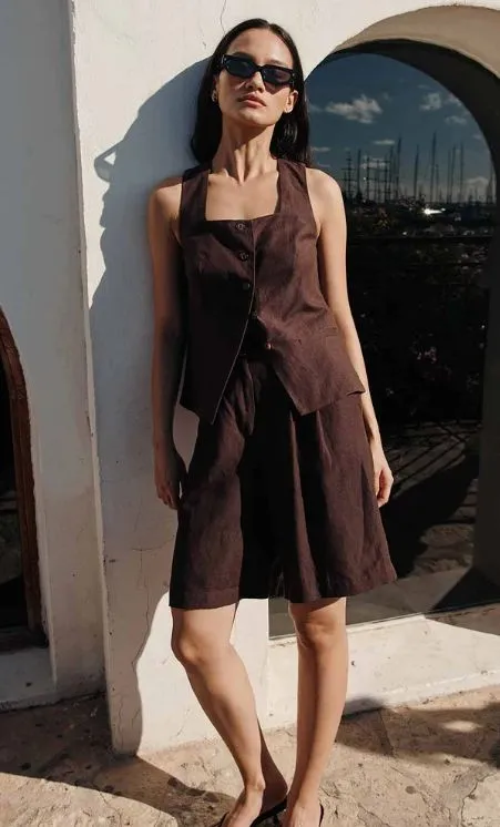 Des petit Hauts Des Petits Hauts shorts Tahiniri bruin