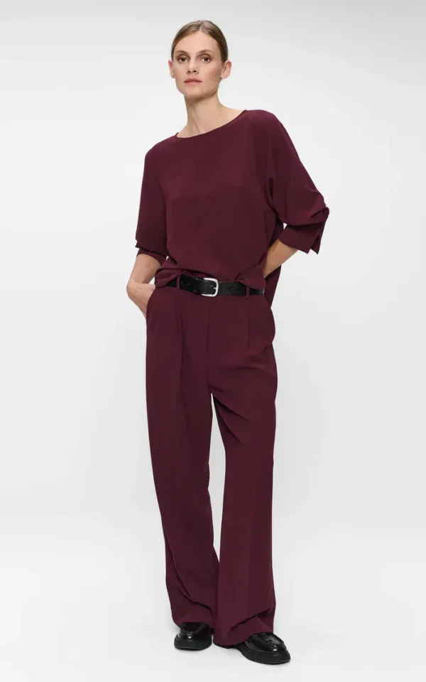 Zenggi Zenggi pants Kayne crepe red