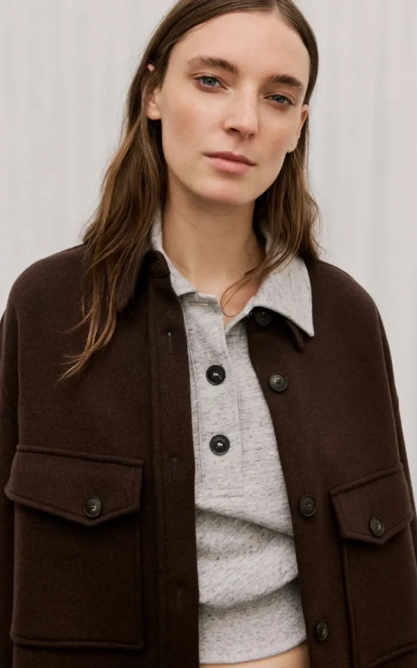 Closed Closed oversized shacket C97170-66A-22 Mahagony brown