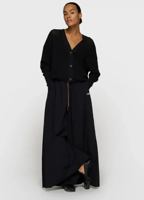 10DAYS 10Days wide pants poplin 20-038-6202 zwart