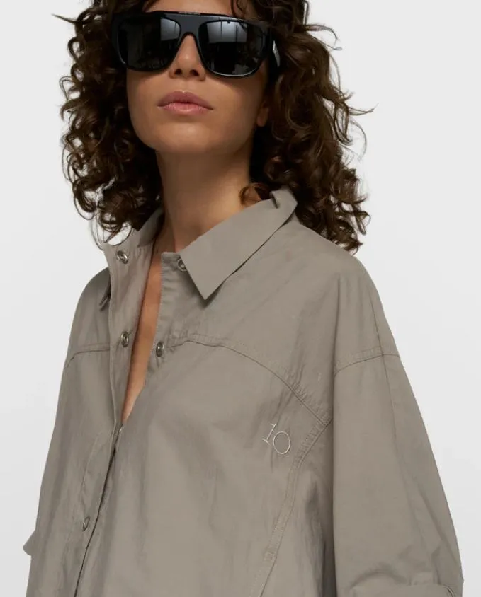 10days-20-503-6203-fog 10DAYS 10Days wide crinkle blouse fog