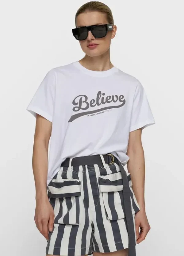 10DAYS 10Days petite tee believe white