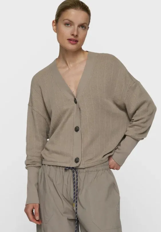 10DAYS 10Days v-neck mesh cardigan fog
