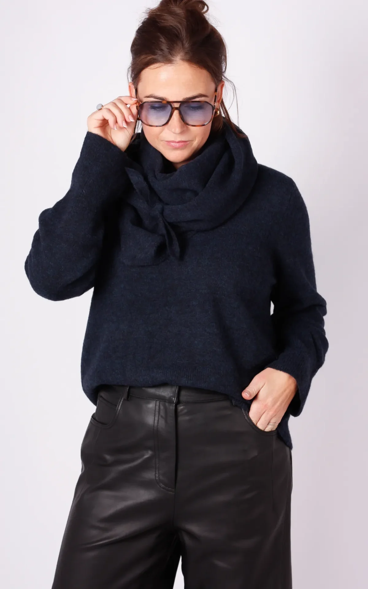 Closed Closed triangle scarf dark night