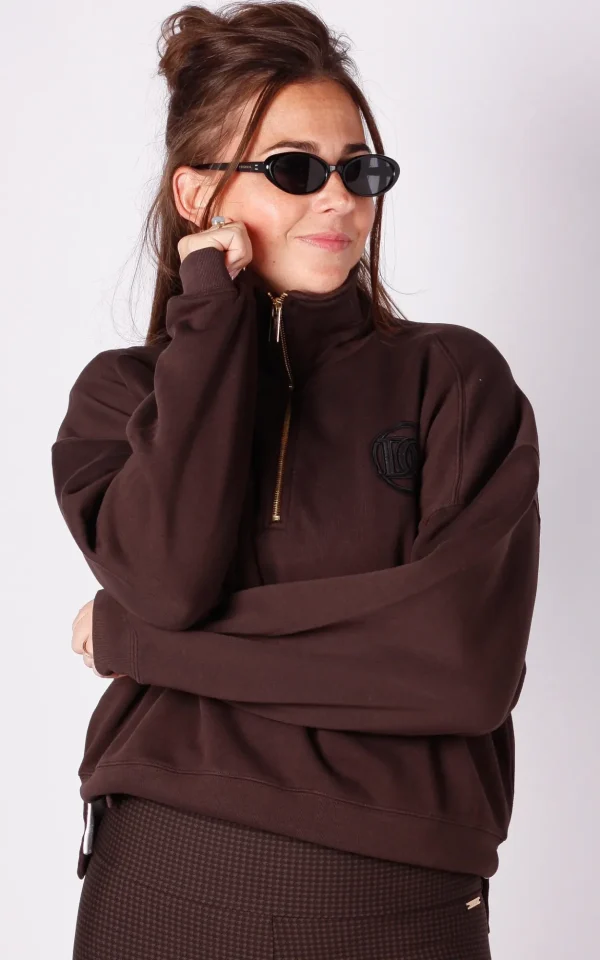 Deblon Sports Deblon sweater Nelle dusk brown