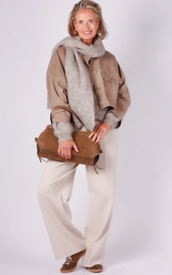 Drykorn Drykorn suede jas beige