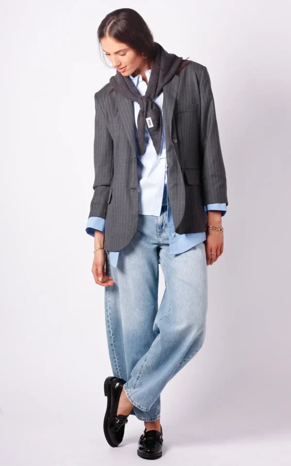 March23 March34 blazer Hill grijs/blauw