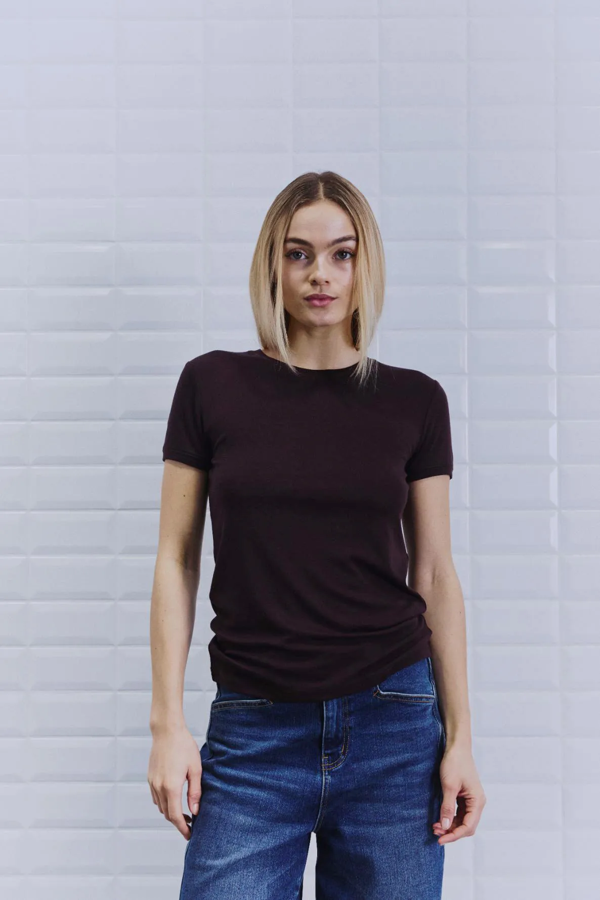 WithBlack With Black t-shirt Heather dark wine