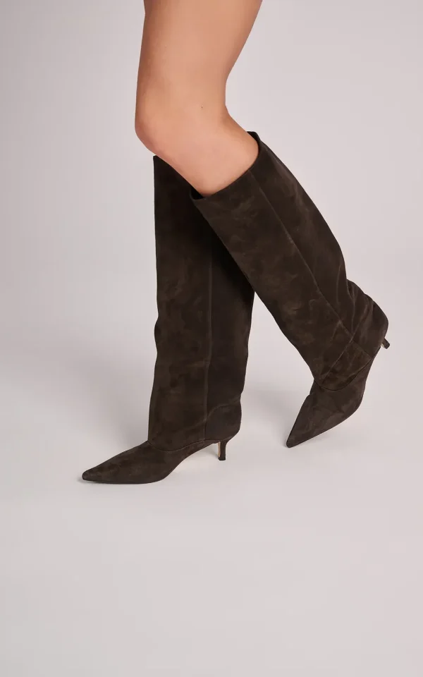 March23 March23 suede boot chocolate