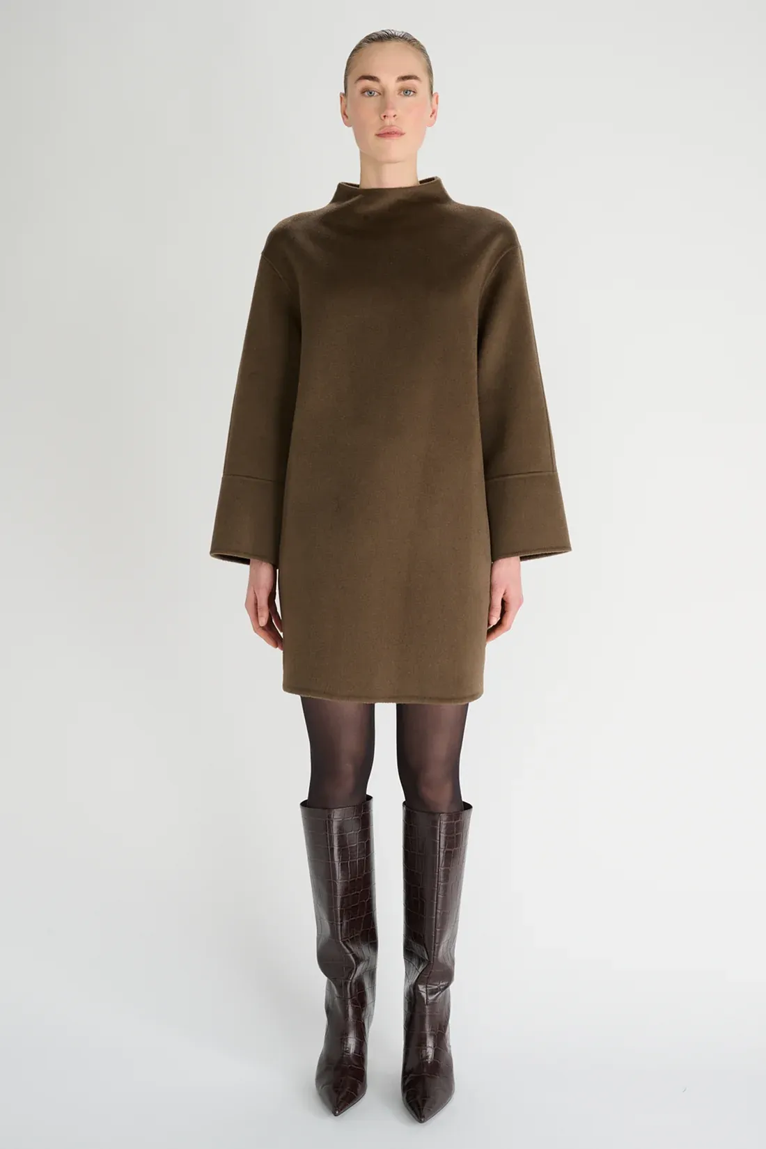 oscar-de-collection-hera-licht-bruin Oscar de Collection Oscar The Collection jurk Hera woodland